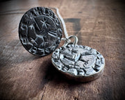 medieval crow intaglio wax seal pendant - rustic wax seal jewelry