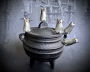 ghosts in the house - Clara the cat ghost - magnetic haunted home decor
