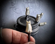ghosts in the house - Clara the cat ghost - magnetic haunted home decor
