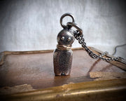 poppet doll necklace pendant ...  doll jewelry talisman