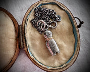 poppet doll necklace pendant ...  doll jewelry talisman