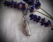 poppet doll necklace pendant ...  doll jewelry talisman