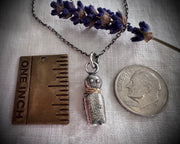 poppet doll necklace pendant ...  doll jewelry talisman