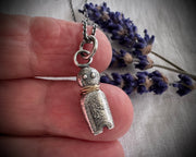 poppet doll necklace pendant ...  doll jewelry talisman