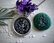 witch wax seal pendant