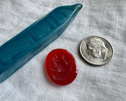 swan intaglio in carnelian hardstone - antique wax seal