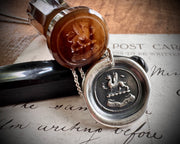 griffin wax seal necklace - FORWARD - impressed wax seal jewelry