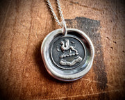 griffin wax seal necklace - FORWARD - impressed wax seal jewelry