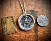 griffin wax seal necklace - FORWARD - impressed wax seal jewelry