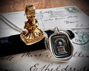 urn under a weeping willow tree - remember me - impressed mourning jewelry