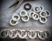 rusty old split lock washer link bracelet ... rustic silver hardware jewelry