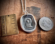 urn under a weeping willow tree - remember me - impressed mourning jewelry