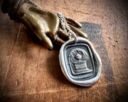 urn under a weeping willow tree - remember me - impressed mourning jewelry