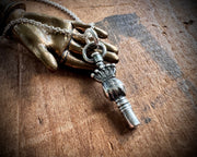 Victorian hand watch key charm