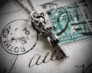 Victorian hand watch key charm