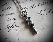 Victorian hand watch key charm