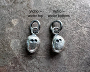Vidrio and Vetro sea glass ghost pendants - twin sea glass jewelry