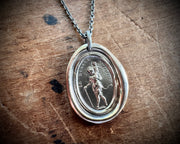 custom for S - devil and cupid wax seal necklace - LE DIABLE EMPORTE