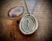 custom for S - devil and cupid wax seal necklace - LE DIABLE EMPORTE