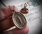 custom for S - devil and cupid wax seal necklace - LE DIABLE EMPORTE