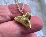 gold shark tooth pendant back