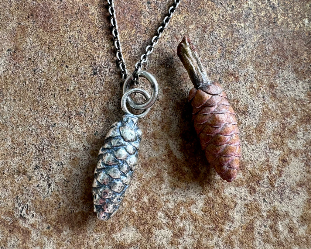 pinecone necklace