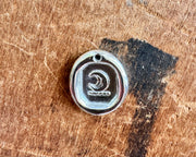 custom for A - crescent moon wax seal necklace - platinum