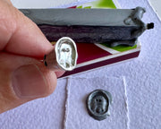 impressionable Isabella ghost pendant - ghost wax seal jewelry