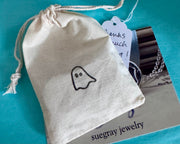ghost wax seal pendant - ghost wax seal jewelry