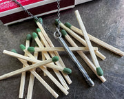 matchstick necklace pendant - sterling silver