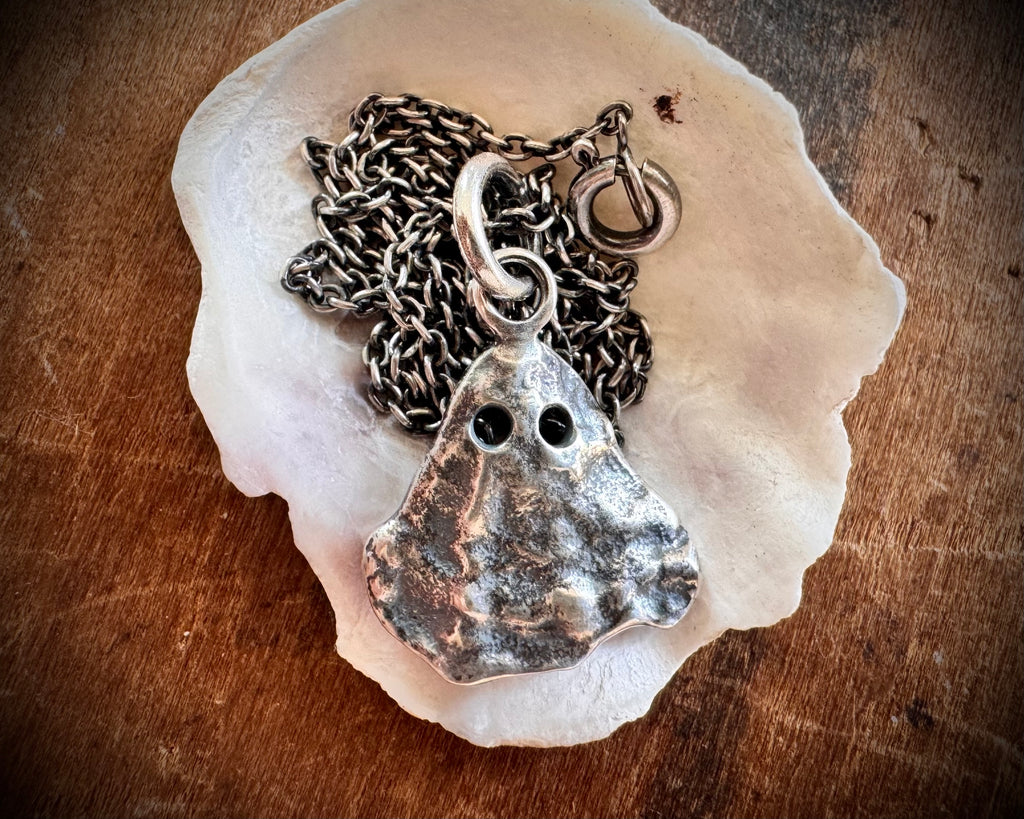 oyster shell ghost necklace pendant