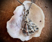 oyster shell ghost necklace pendant