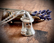 Calista the ghost necklace pendant - impressionable cauldron ghost wax seal jewelry