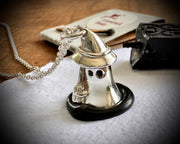 Calista the ghost necklace pendant - impressionable cauldron ghost wax seal jewelry