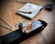 Calista the ghost necklace pendant - impressionable cauldron ghost wax seal jewelry