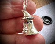Calista the ghost necklace pendant - impressionable cauldron ghost wax seal jewelry