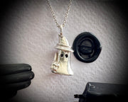 Calista the ghost necklace pendant - impressionable cauldron ghost wax seal jewelry