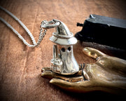 Calista the ghost necklace pendant - impressionable cauldron ghost wax seal jewelry