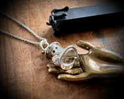 Calista the ghost necklace pendant - impressionable cauldron ghost wax seal jewelry