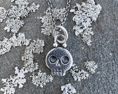 small skull necklace charm