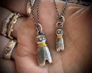 poppet doll necklace pendant ... larger doll jewelry talisman
