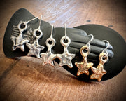 star earrings - rustic celestial jewelry