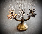 star earrings - rustic celestial jewelry