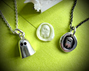 impressionable Isabella ghost pendant - ghost wax seal jewelry