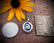 ghost wax seal pendant - ghost wax seal jewelry