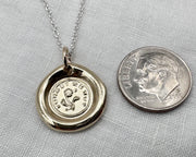 gold wax seal necklace