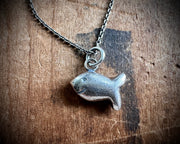 swimming fish necklace pendant - yummy fish jewelry