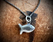 swimming fish necklace pendant - yummy fish jewelry