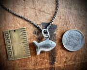 swimming fish necklace pendant - yummy fish jewelry