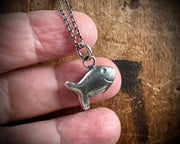 swimming fish necklace pendant - yummy fish jewelry